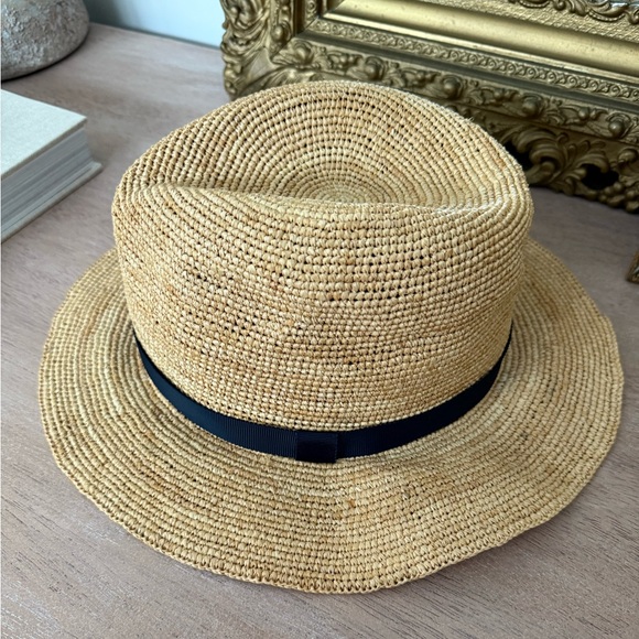 Talbots Crochet Raffia Fedora - Picture 4 of 8